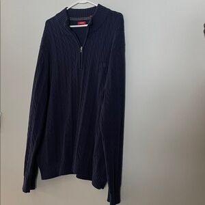 IZOD Men's Navy 1/2 Zip-Up Sweater